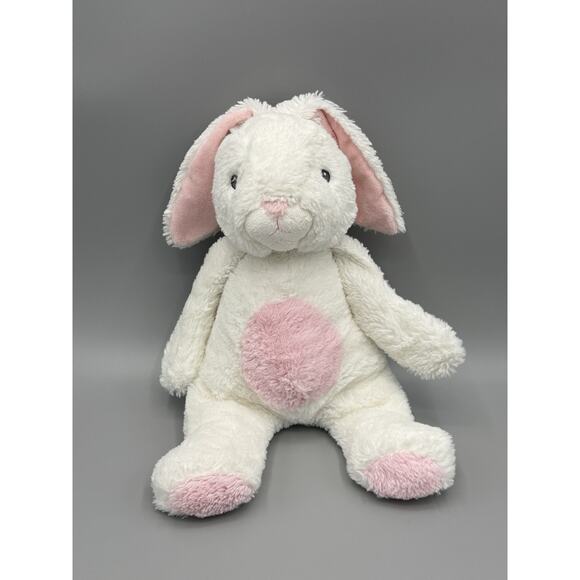 Aurora Baby White Pink Bunny Rabbit Plush 14” Stuffed Animal - Picture 1 of 8